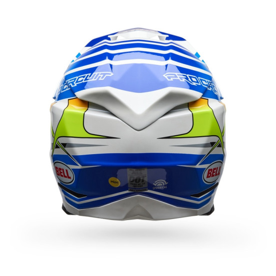 Casque cross Bell Moto-10 Spherical Pro Circuit 2025 - Bleu Blanc