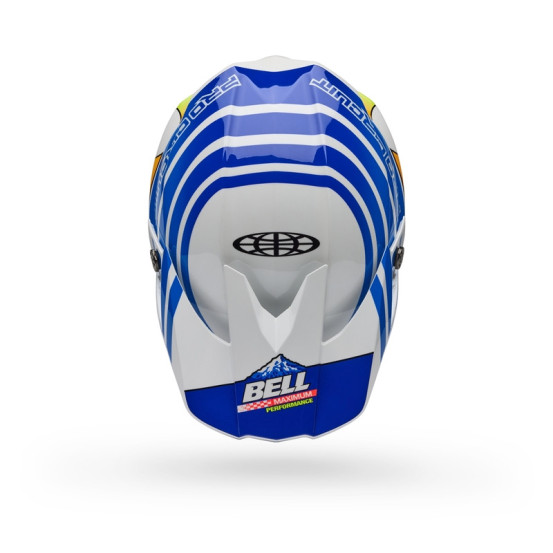 Casque cross Bell Moto-10 Spherical Pro Circuit 2025 - Bleu Blanc