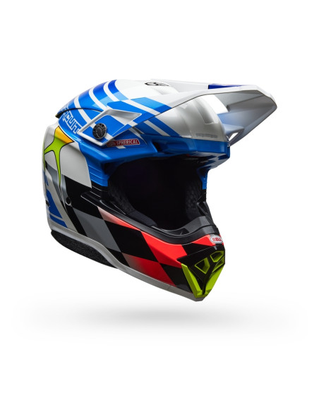 Casque cross Bell Moto-10 Spherical Pro Circuit 2025 - Bleu Blanc