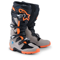 Bottes cross Alpinestars Tech 7 Enduro - Noir Gris Orange Fluo