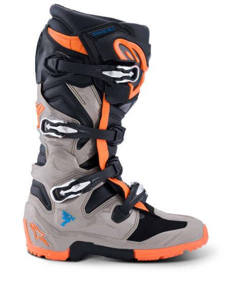 Bottes cross Alpinestars Tech 7 Enduro - Noir Gris Orange Fluo