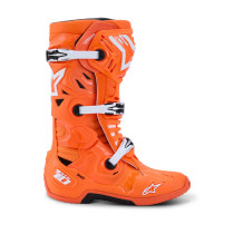 Bottes cross Alpinestars Tech 10 Supervented - Orange Fluo Noir Blanc 2