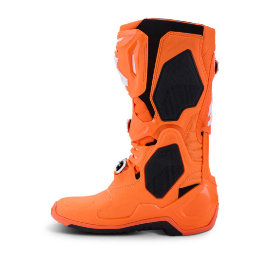 Bottes cross Alpinestars Tech 10 Supervented - Orange Fluo Noir Blanc