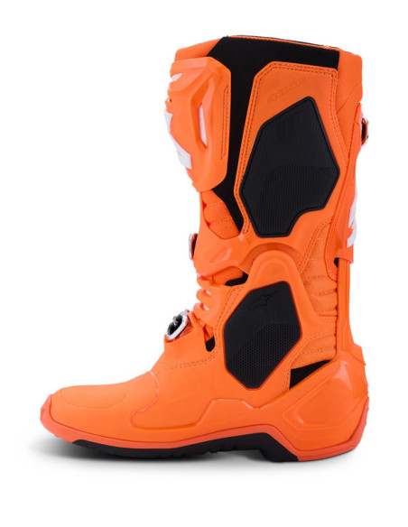 Bottes cross Alpinestars Tech 10 Supervented - Orange Fluo Noir Blanc