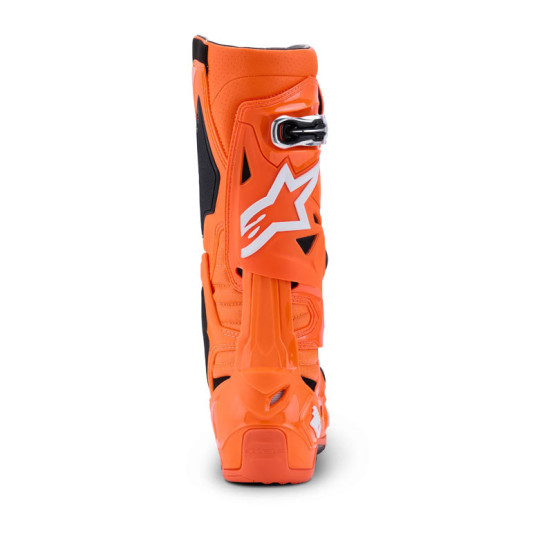 Bottes cross Alpinestars Tech 10 Supervented - Orange Fluo Noir Blanc