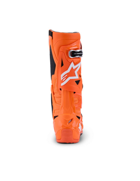 Bottes cross Alpinestars Tech 10 Supervented - Orange Fluo Noir Blanc