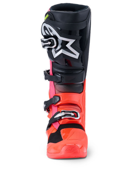 Bottes cross Alpinestars Tech 7 - Noir Rouge Fluo Rose Fluo