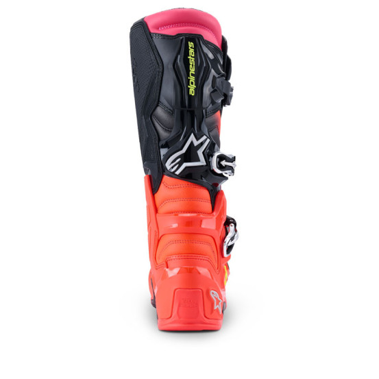 Bottes cross Alpinestars Tech 7 - Noir Rouge Fluo Rose Fluo