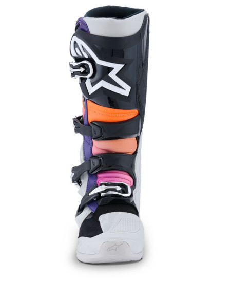 Bottes cross Alpinestars Tech 7 - Noir Light Gris Orange Fluo Magenta