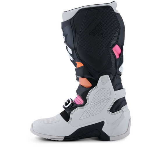 Bottes cross Alpinestars Tech 7 - Noir Light Gris Orange Fluo Magenta