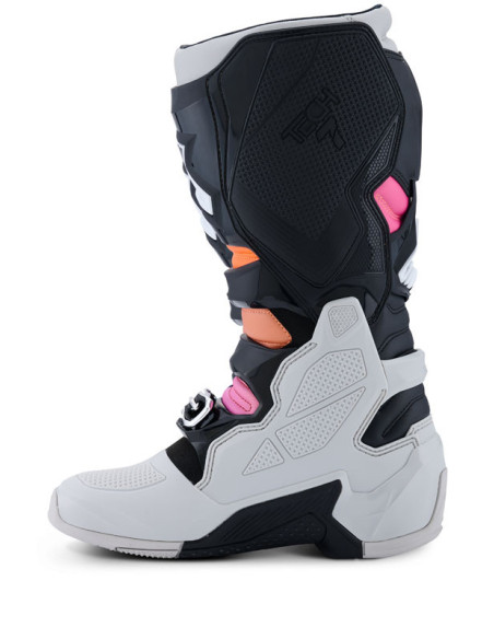 Bottes cross Alpinestars Tech 7 - Noir Light Gris Orange Fluo Magenta