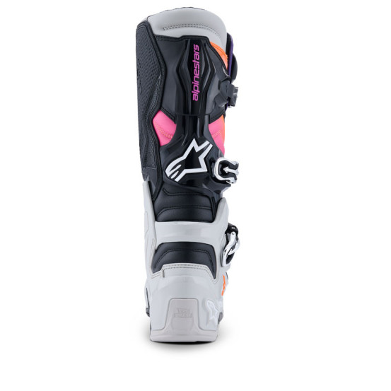 Bottes cross Alpinestars Tech 7 - Noir Light Gris Orange Fluo Magenta