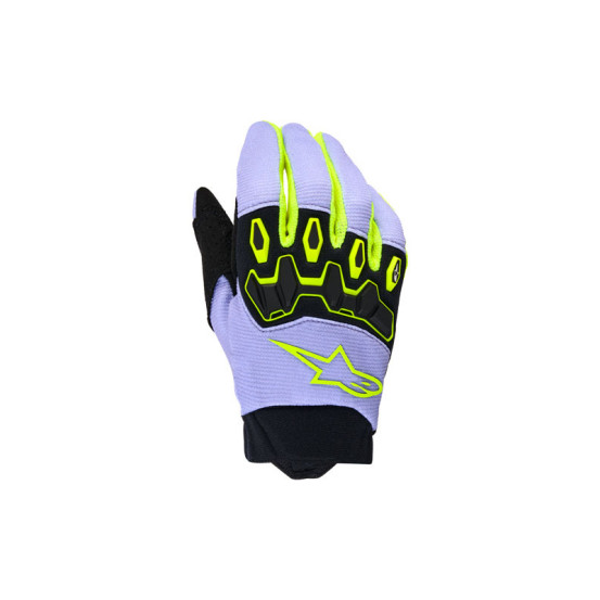 Gants cross enfant Alpinestars 2026 Full Bore V2 - Mauve Jaune Fluo