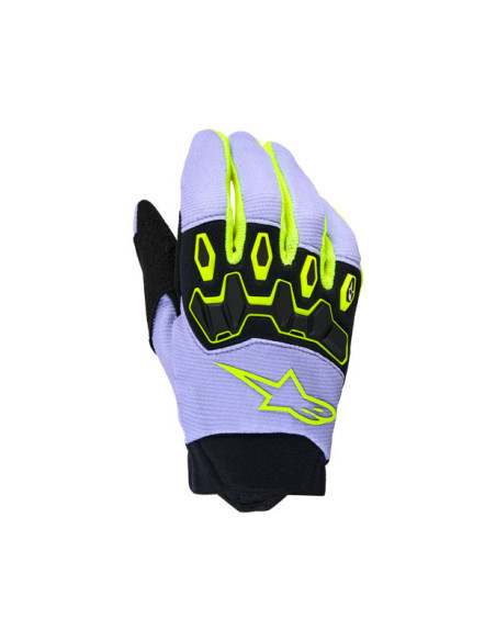 Gants cross enfant Alpinestars 2026 Full Bore V2 - Mauve Jaune Fluo
