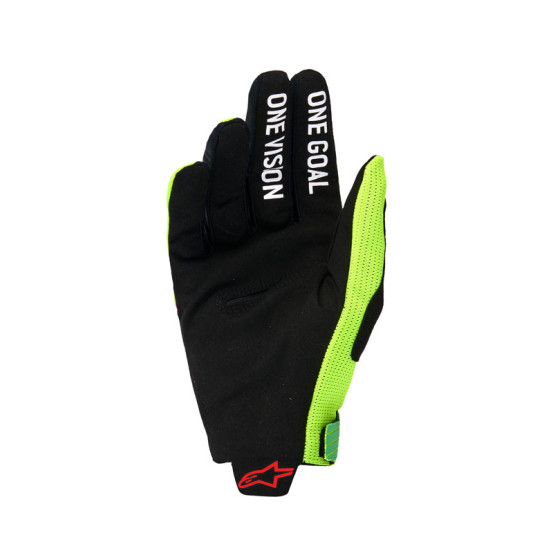 Gants cross Alpinestars 2026 Radar Pro - Vert Jaune Fluo Rose Fluo