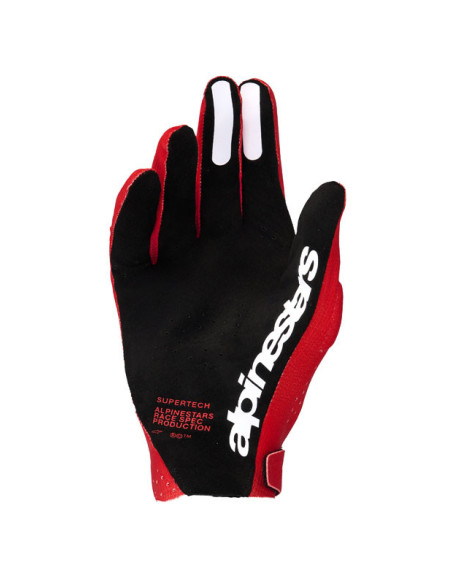 Gants cross Alpinestars 2026 Supertech MX - Fire Rouge Noir Blanc
