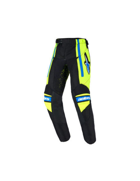 Pantalon cross enfant (kid) Alpinestars 2026 Racer Nomur - Jaune Fluo UCLA Bleu