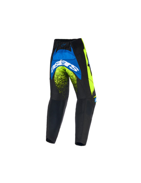 Pantalon cross enfant (kid) Alpinestars 2026 Racer Nomur - Jaune Fluo UCLA Bleu
