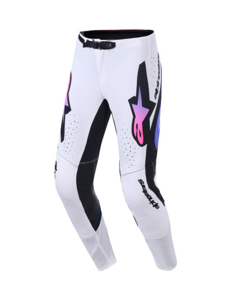 Pantalon cross Alpinestars 2026 Supertech Pro Vista - Blanc Mauve Noir