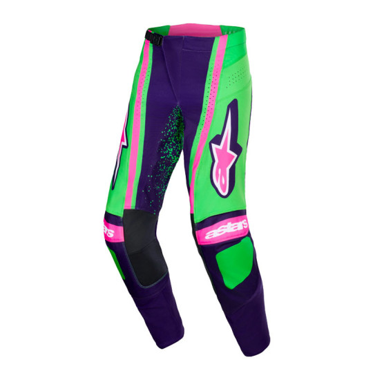 Pantalon cross Alpinestars 2026 Techstar Nomur - Violet Vert Rose Fluo