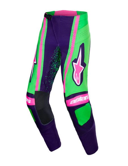 Pantalon cross Alpinestars 2026 Techstar Nomur - Violet Vert Rose Fluo