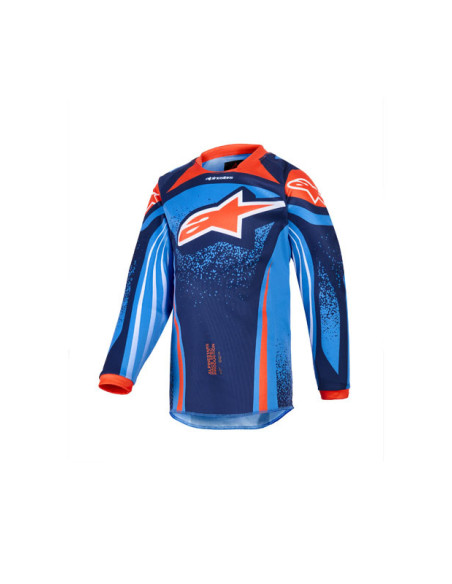 Maillot cross enfant (kid) Alpinestars 2026 Racer Nomur - Bleu Orange UCLA Bleu