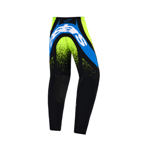 Pantalon cross enfant Alpinestars 2026 Supertech Nomur - Jaune Fluo UCLA Bleu
