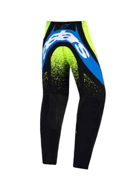 Pantalon cross enfant Alpinestars 2026 Supertech Nomur - Jaune Fluo UCLA Bleu