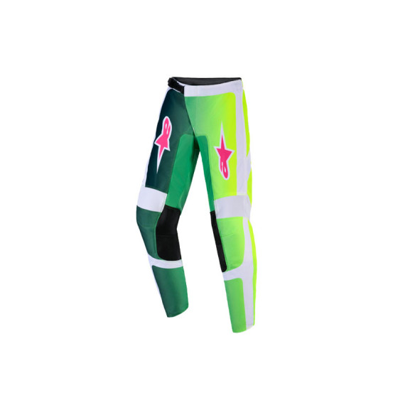 Pantalon cross enfant Alpinestars 2026 Fluid Portl - Vert Blanc Noir