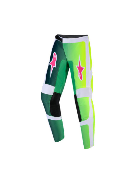 Pantalon cross enfant Alpinestars 2026 Fluid Portl - Vert Blanc Noir
