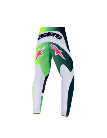 Pantalon cross enfant Alpinestars 2026 Fluid Portl - Vert Blanc Noir