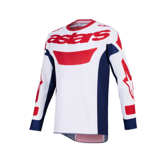 Maillot cross Alpinestars 2026 Racer Riway - Blanc Bleu Rouge