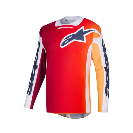 Maillot cross Alpinestars 2026 Racer Portl - Rouge Light Gris Dark Gris
