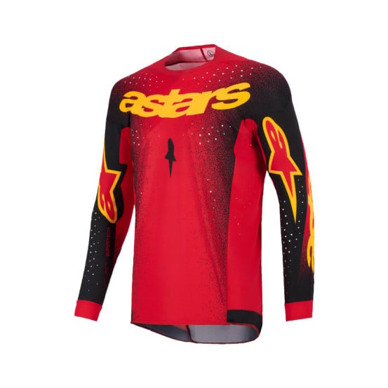 Maillot cross Alpinestars 2026 Supertech Scenz - Rouge Noir Jaune