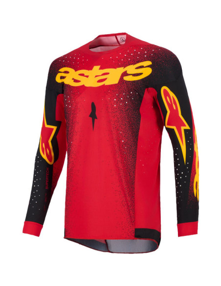 Maillot cross Alpinestars 2026 Supertech Scenz - Rouge Noir Jaune