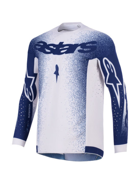 Maillot cross Alpinestars 2026 Supertech Scenz - Light Gris Dark Bleu