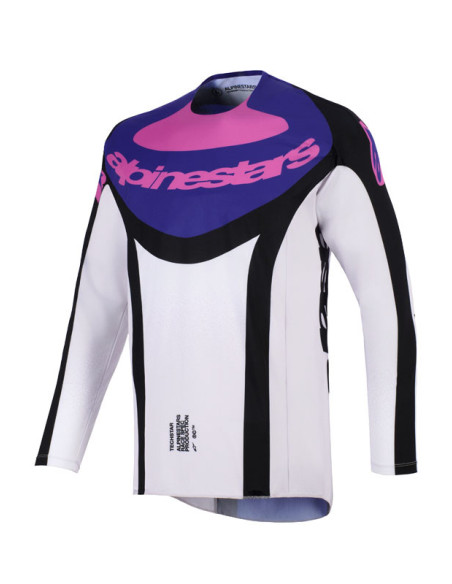 Maillot cross Alpinestars 2026 Techstar Knif - Noir Light Gris Mauve
