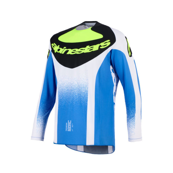 Maillot cross Alpinestars 2026 Techstar Knif - UCLA Bleu Noir Jaune Fluo