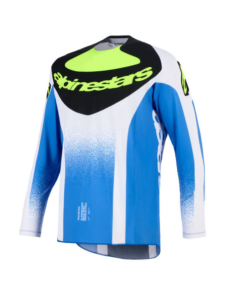 Maillot cross Alpinestars 2026 Techstar Knif - UCLA Bleu Noir Jaune Fluo