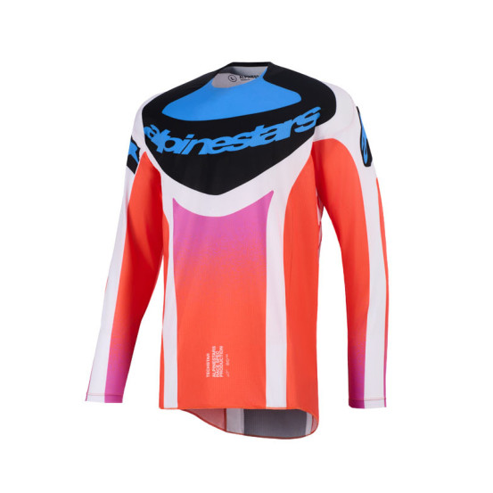 Maillot cross Alpinestars 2026 Techstar Knif - Light Gris Orange Fluo Noir