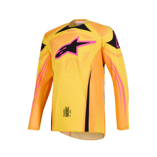 Maillot cross Alpinestars 2026 Techstar Nomur - Orange Jaune Rose