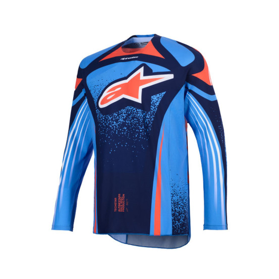 Maillot cross Alpinestars 2026 Techstar Nomur - Bleu Orange UCLA Bleu