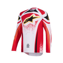 Maillot cross Alpinestars 2026 Techstar Nomur - Light Gris Rouge Noir