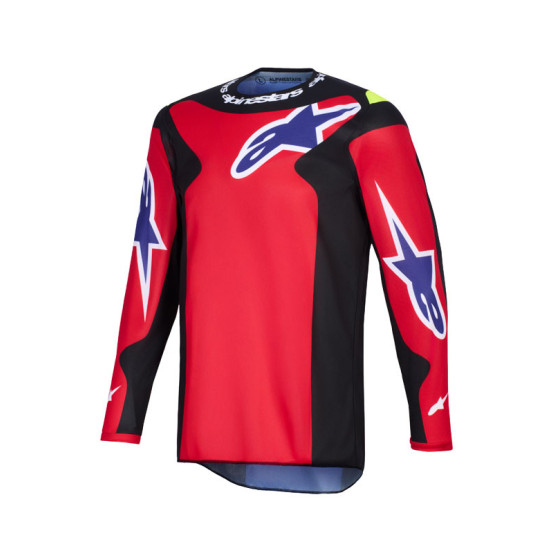 Maillot cross Alpinestars 2026 Fluid Grid - Rouge Noir Mauve