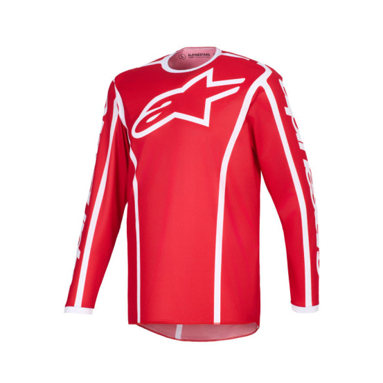 Maillot cross Alpinestars 2026 Fluid Apex - Rouge Blanc