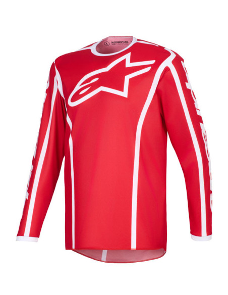 Maillot cross Alpinestars 2026 Fluid Apex - Rouge Blanc