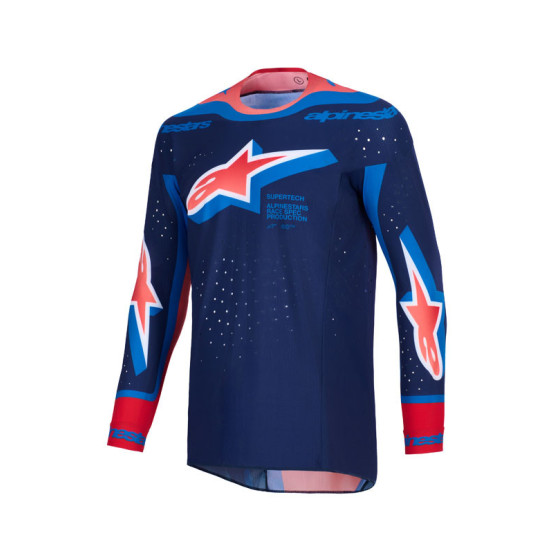 Maillot cross Alpinestars 2026 Supertech Vista - Bleu Corail Cobalt