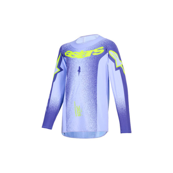 Maillot cross enfant Alpinestars 2026 Supertech Scenz - Mauve Jaune Fluo