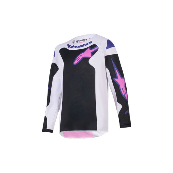 Maillot cross enfant Alpinestars 2026 Fluid Grid - Noir Light Gris Mauve