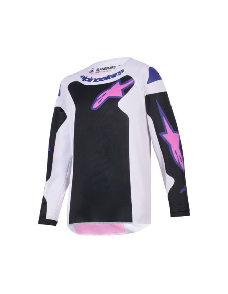 Maillot cross enfant Alpinestars 2026 Fluid Grid - Noir Light Gris Mauve